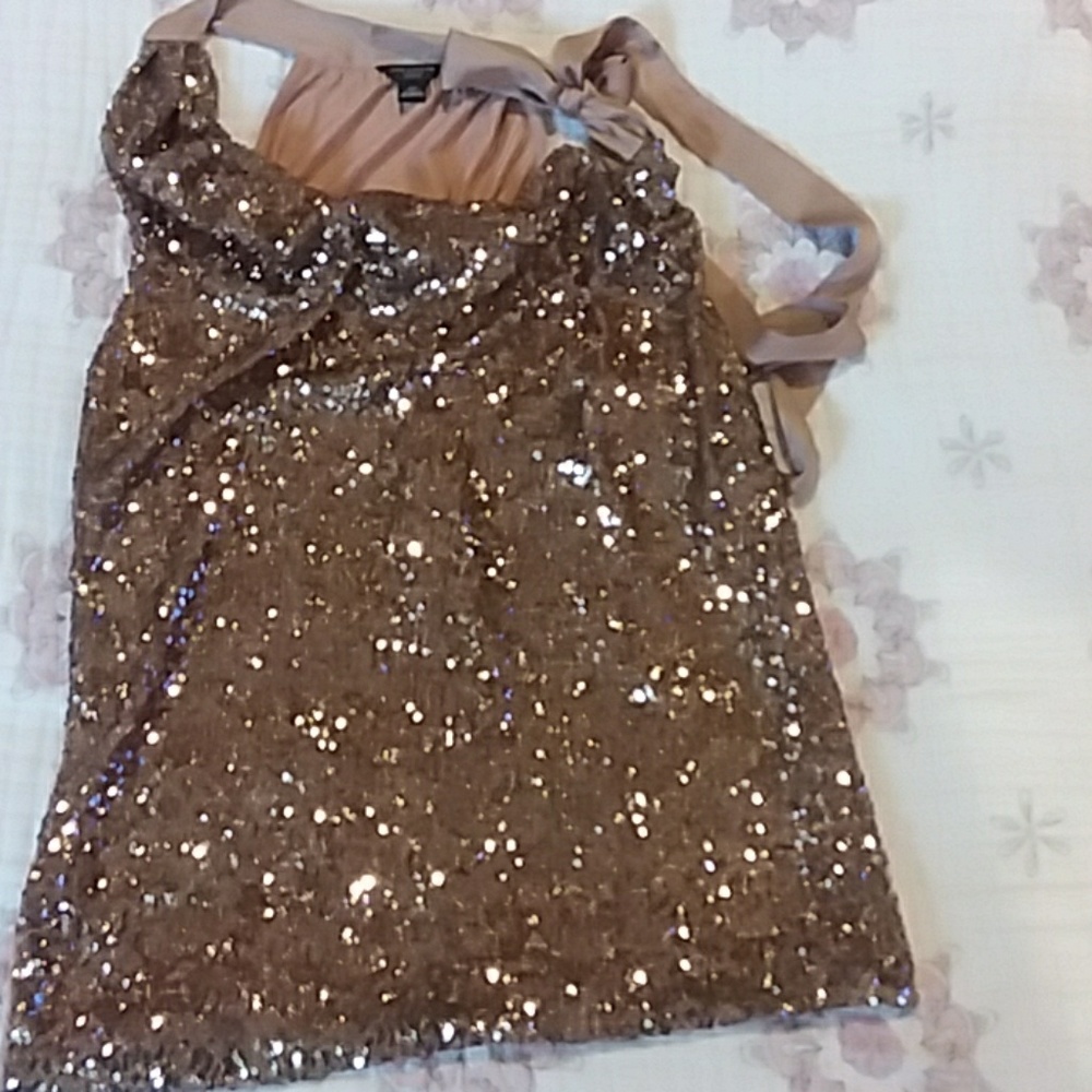 Ann Taylor sequin halter top